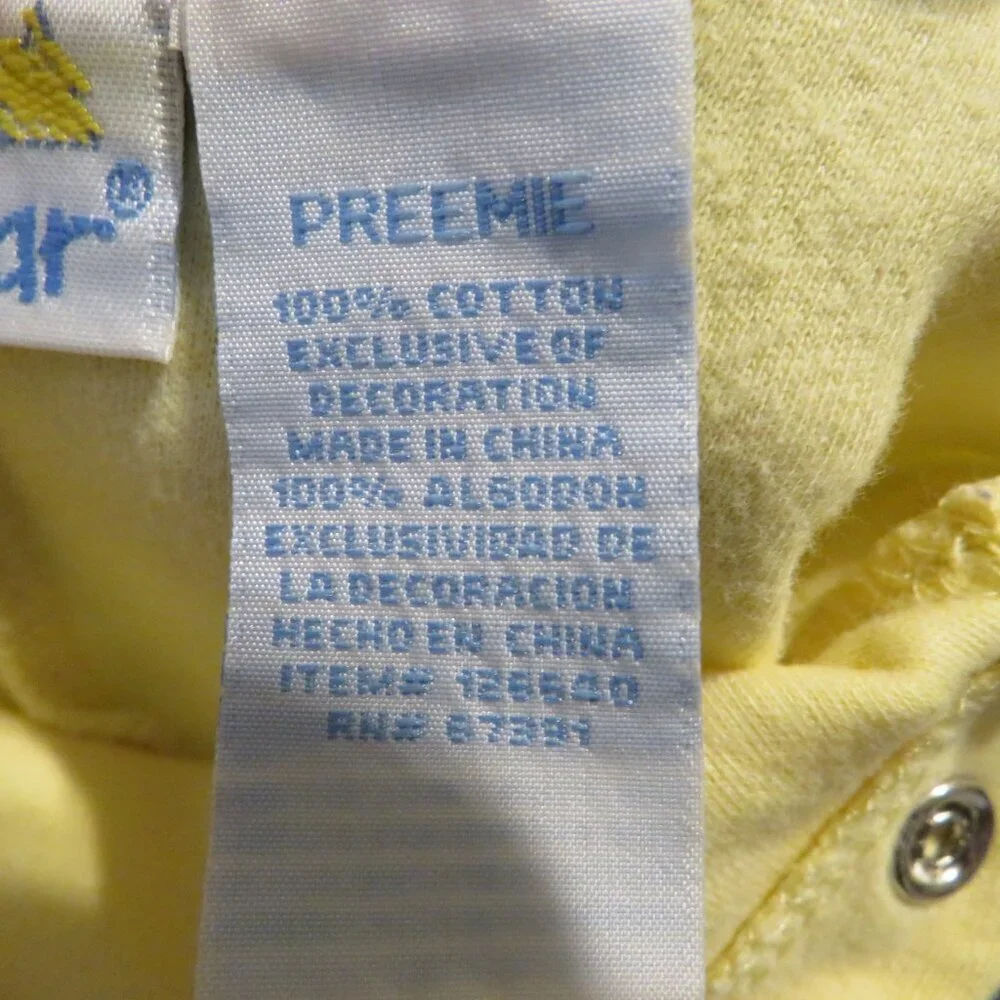 Baby Mommy's little alarm clock bodysuit neutral 100% cotton Preemie embroider